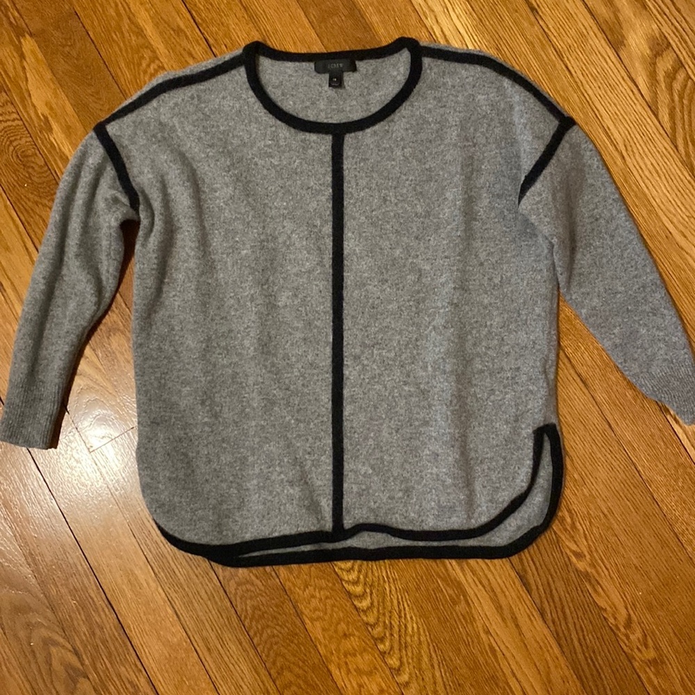 J Crew Wool Tipped Tunic Sweater